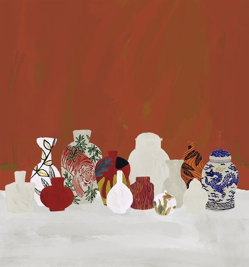 ÉLITIS Tigre et Dragon Behangpaneel TP 307 01 - LAB COLOUR THE WORLD