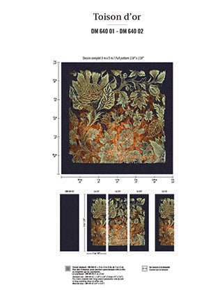 ÉLITIS Toison d'or Behangpaneel aanvullende rol DM 640 02 - LAB COLOUR THE WORLD