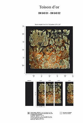 ÉLITIS Toison d'or Behangpaneel DM 640 01 - LAB COLOUR THE WORLD