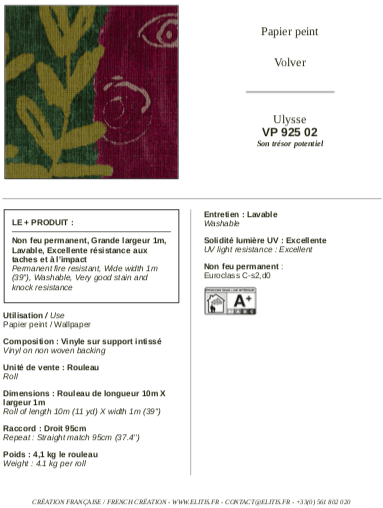 ÉLITIS Ulysse Behang VP 925 02 - LAB COLOUR THE WORLD