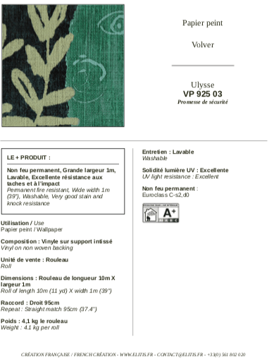 ÉLITIS Ulysse Behang VP 925 03 - LAB COLOUR THE WORLD