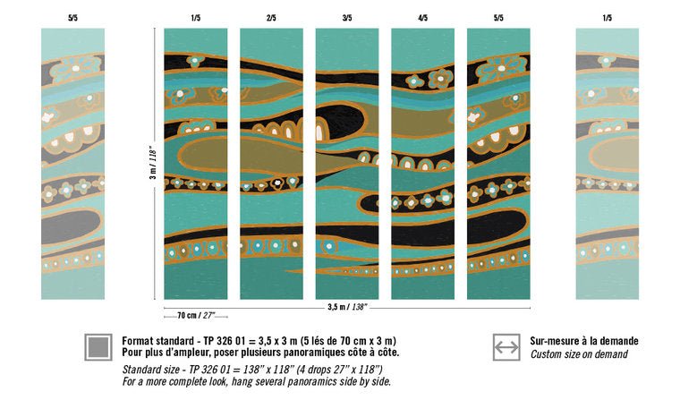 ÉLITIS Una Storia Behangpaneel TP 326 01 - LAB COLOUR THE WORLD