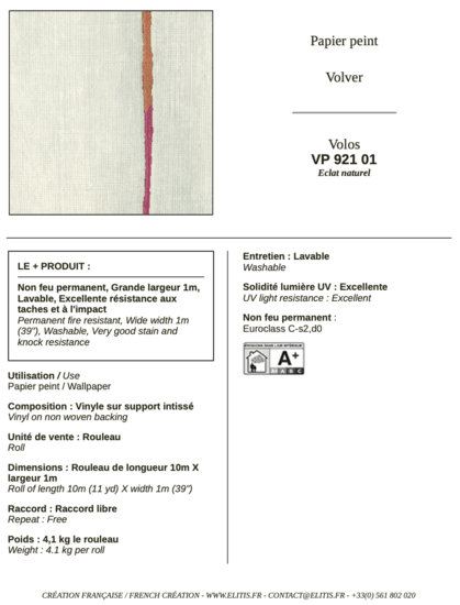 ÉLITIS Volos Behang VP 921 01 - LAB COLOUR THE WORLD
