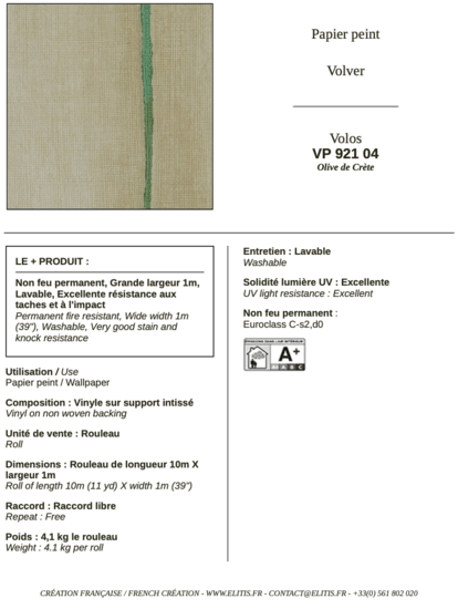 ÉLITIS Volos Behang VP 921 04 - LAB COLOUR THE WORLD