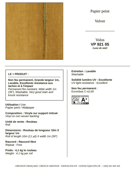 ÉLITIS Volos Behang VP 921 05 - LAB COLOUR THE WORLD