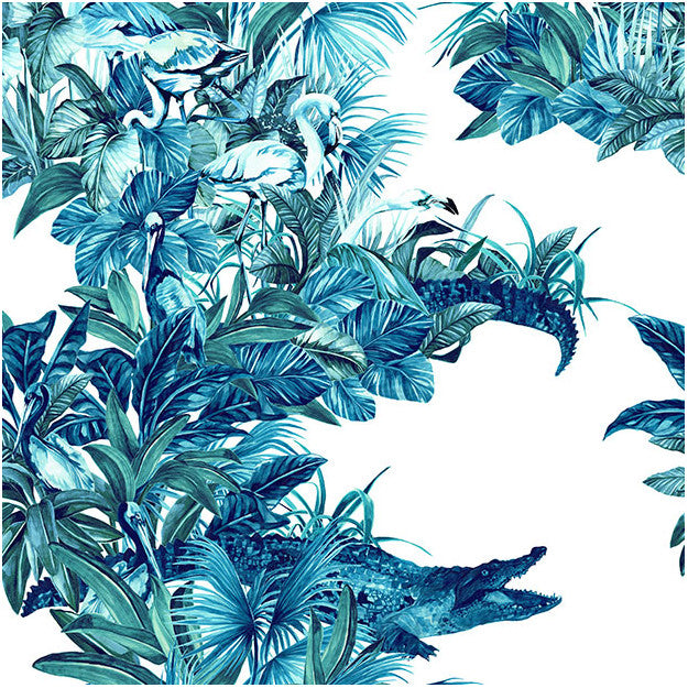 Les Dominotiers Everglades Blue Behang DOM 145-3