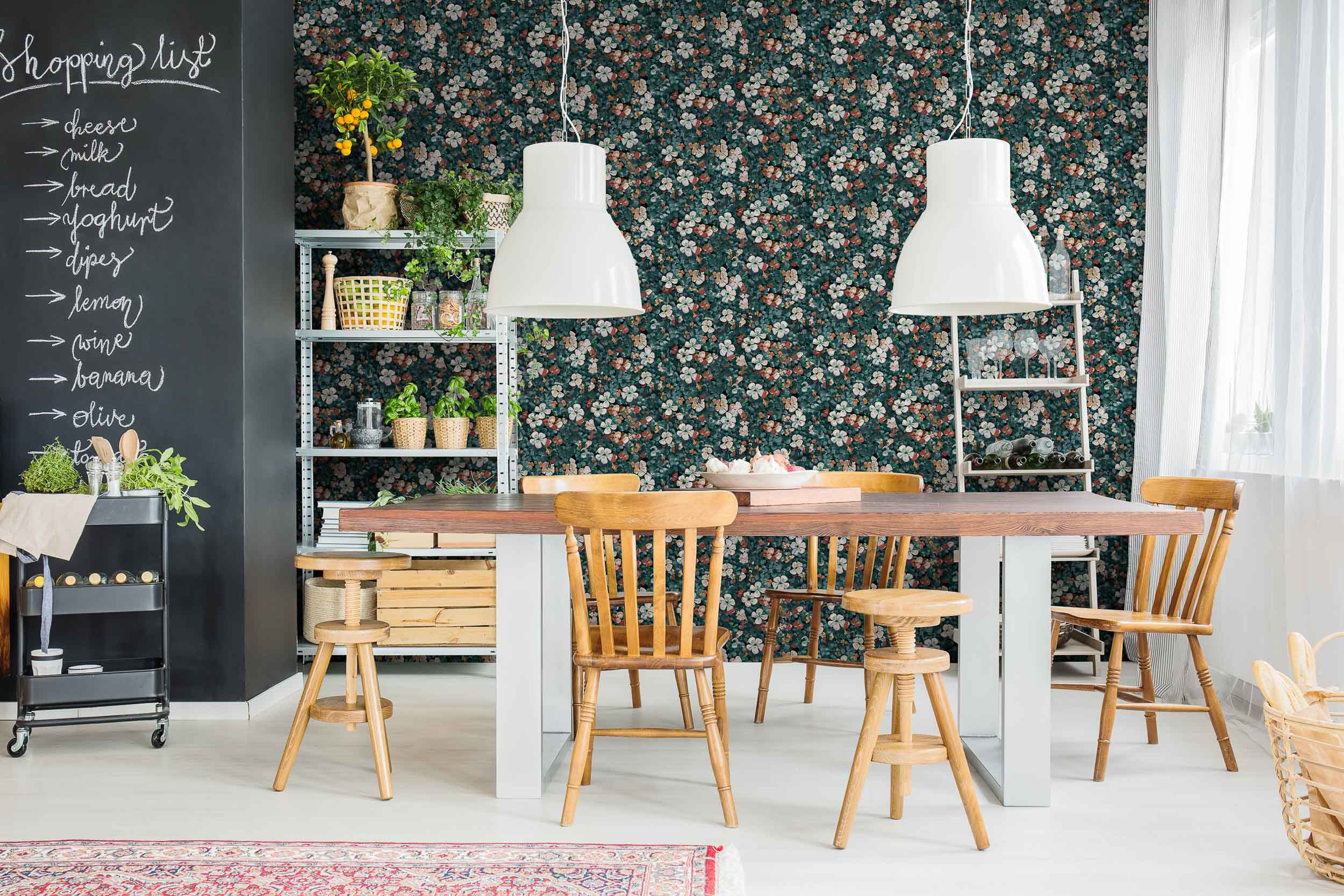 Coordonné Naturae Floral Tapestry behang 9500004 sfeer afbeelding 1