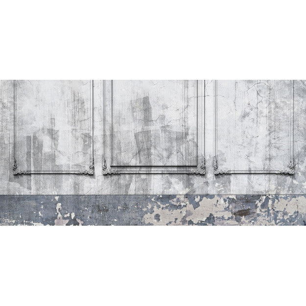 Les Dominotiers Frame Patina Wall Gris Et Bleu Behang DOM 412