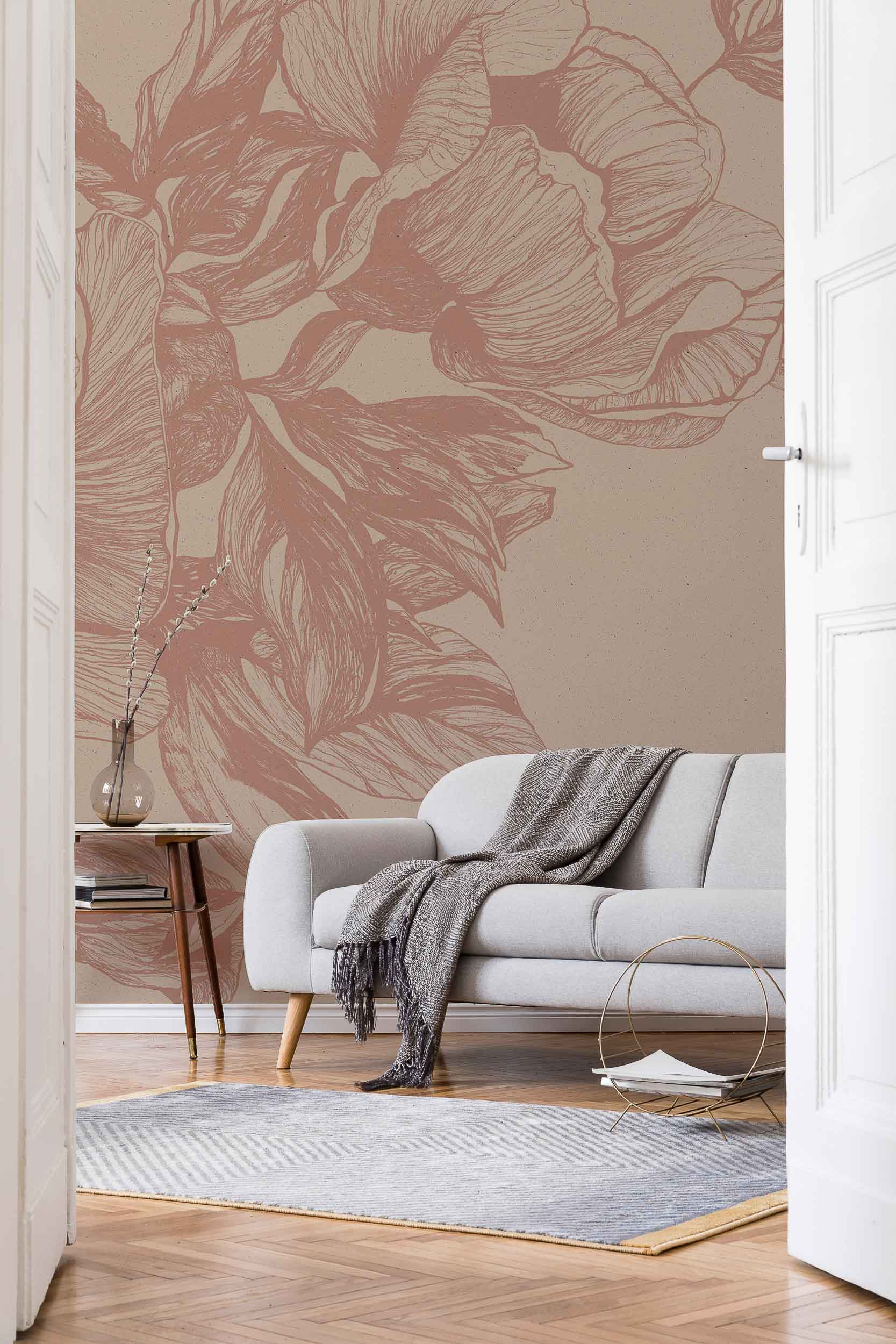 Coordonné Naturae Giant Peonies behang 9500702 sfeer afbeelding 1