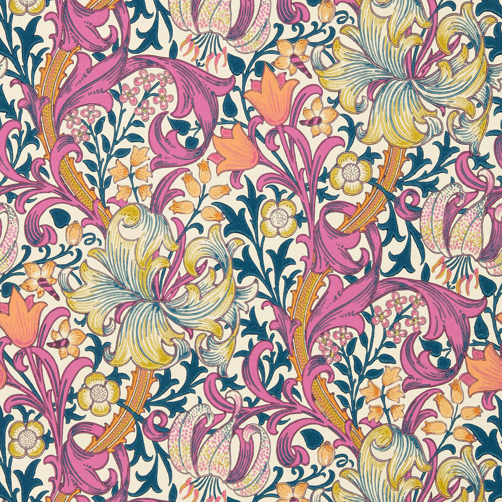 Morris & Co. Golden Lily Behang 510006 - LAB COLOUR THE WORLD