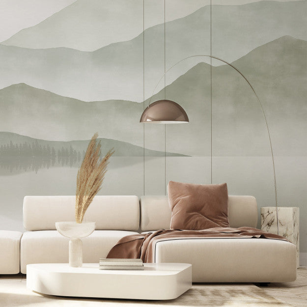 Les Dominotiers Green Lake Green Behang DOM 715