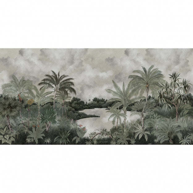Les Dominotiers Hanalei Patina Green Behang DOM 500