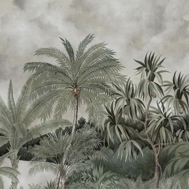 Les Dominotiers Hanalei Patina Green Behang DOM 500