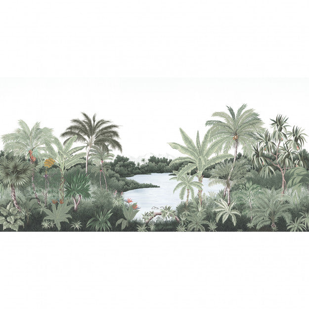 Les Dominotiers Hanalei Green Behang DOM 501