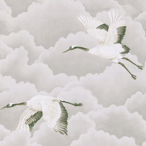 Harlequin Cranes In Flight Wide Width Behang 111230 - LAB COLOUR THE WORLD