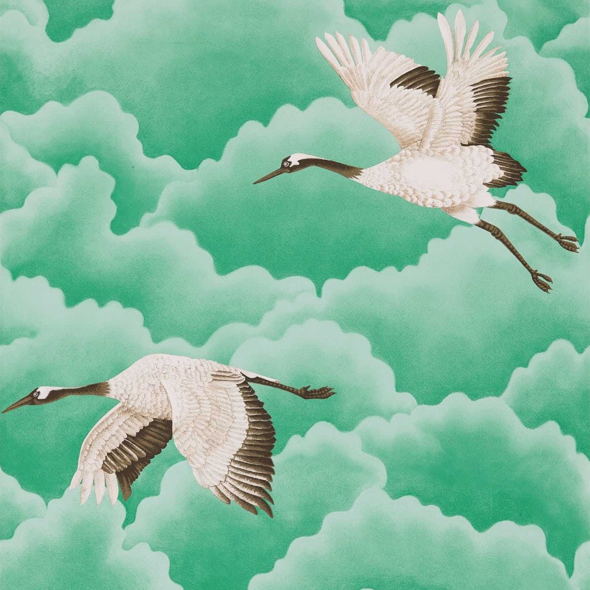 Harlequin Cranes In Flight Wide Width Behang 111233 - LAB COLOUR THE WORLD