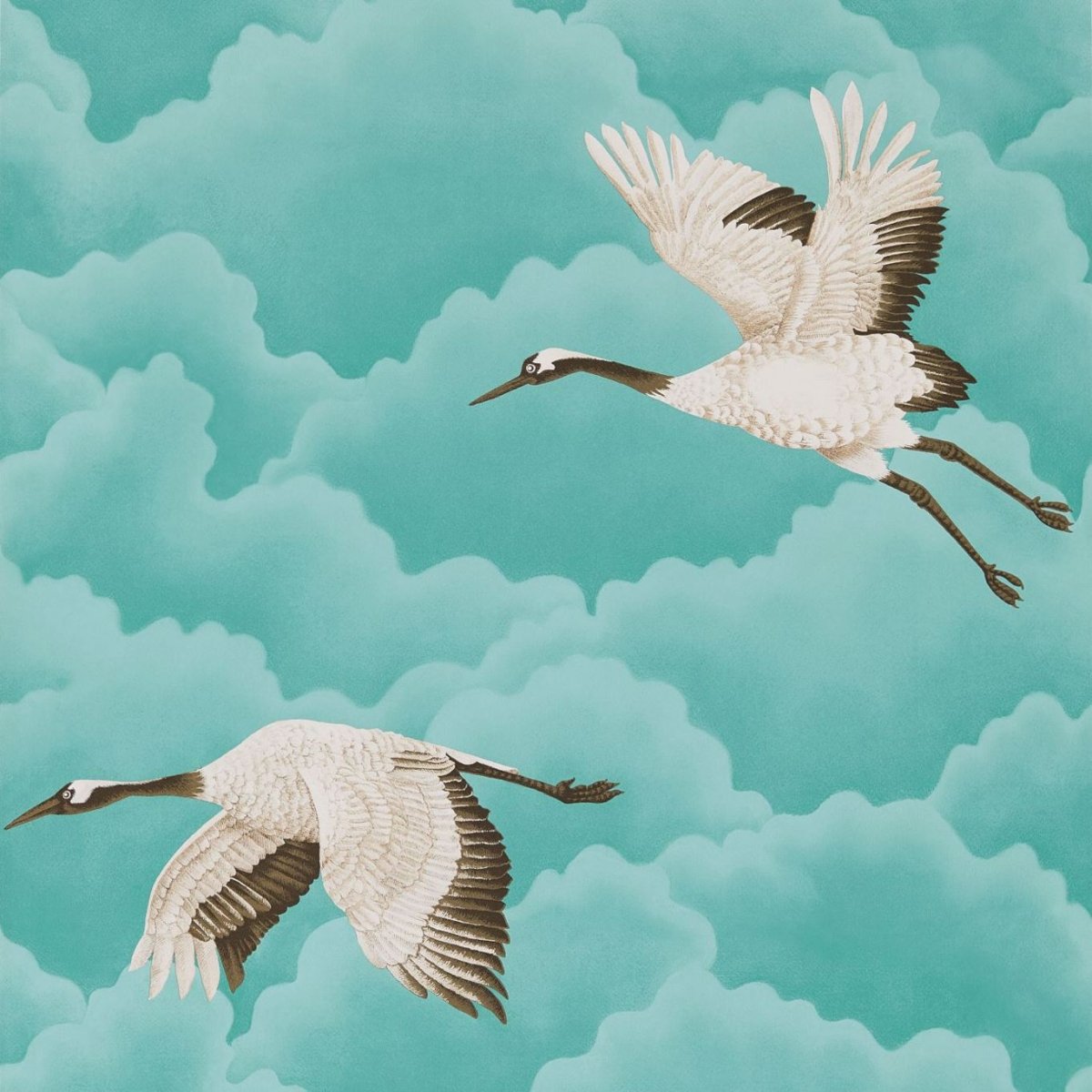 Harlequin Cranes In Flight Wide Width Behang 111234 - LAB COLOUR THE WORLD