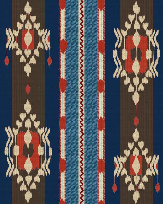 Mind The Gap King's Ikat Behang