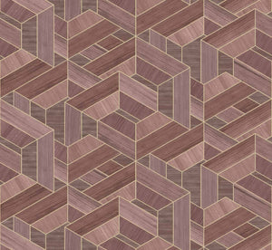 Coordonné Woodcraft Hexagon behang A00447 behang afbeelding 1