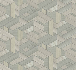 Coordonné Woodcraft Hexagon behang A00451 behang afbeelding 1