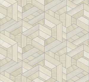 Coordonné Woodcraft Hexagon behang A00444 behang afbeelding 1
