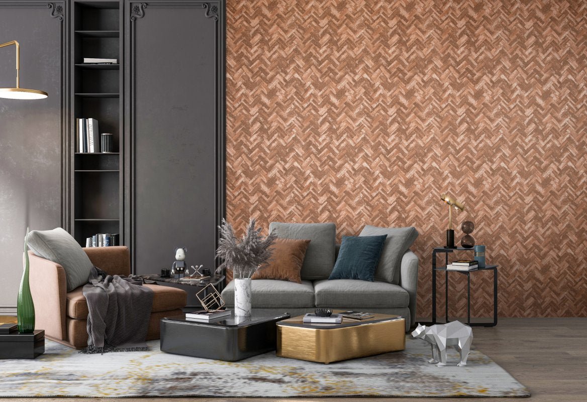 HookedOnWalls Amur Herringbone behang 15136 - LAB COLOUR THE WORLD