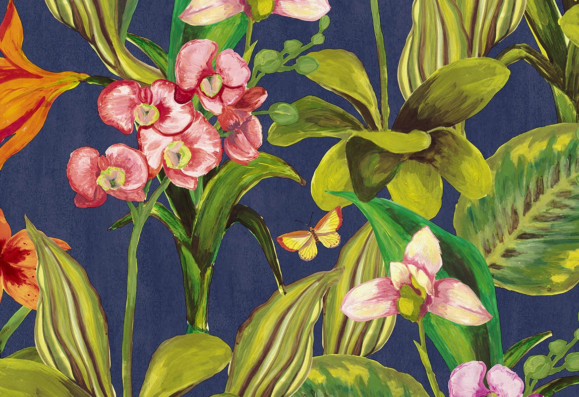 HookedOnWalls Breeze Orchidea behang BR24081 - LAB COLOUR THE WORLD