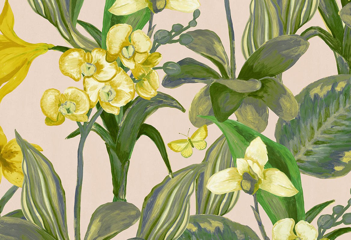 HookedOnWalls Breeze Orchidea behang BR24082 - LAB COLOUR THE WORLD