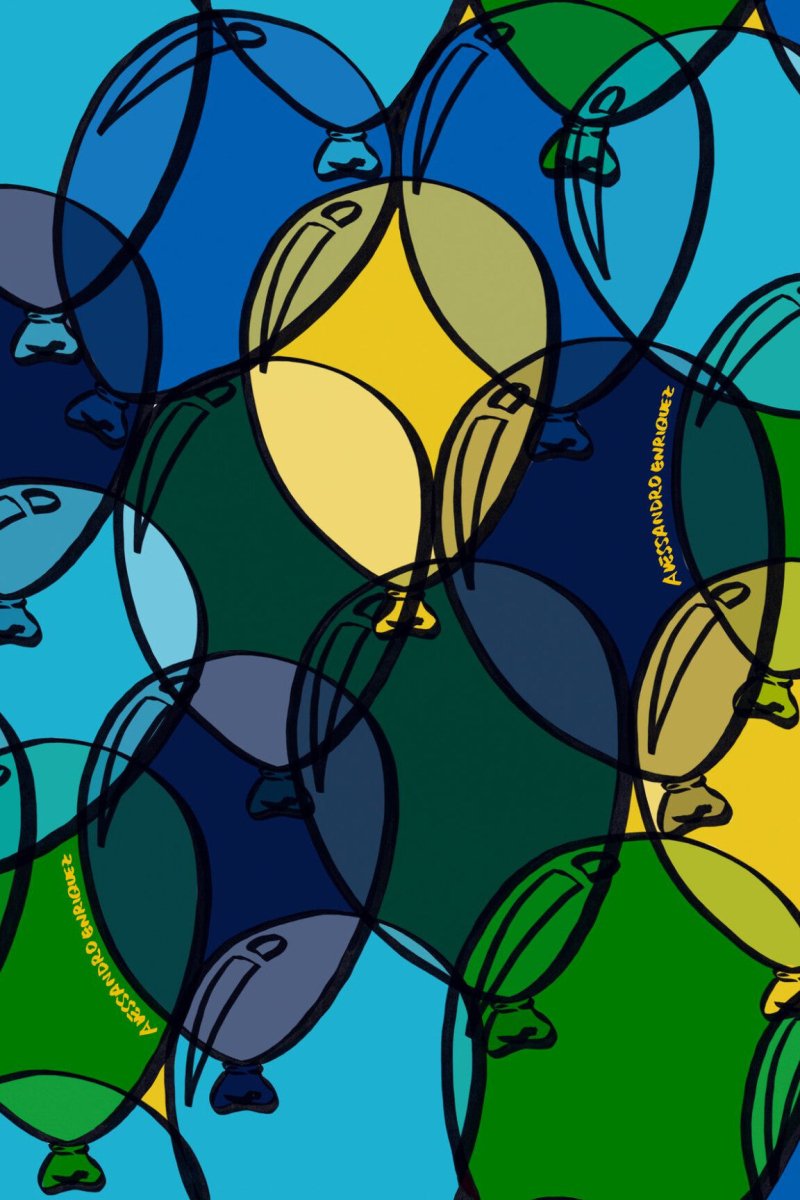 HookedOnWalls Enriquezland Balloons 2 behang 25525 - LAB COLOUR THE WORLD