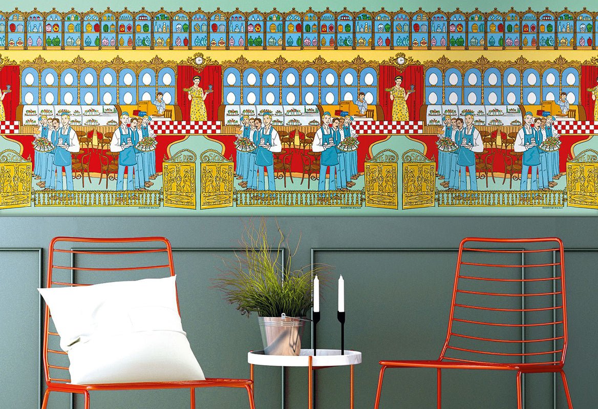 HookedOnWalls Enriquezland Pasticceria behang 25534 - LAB COLOUR THE WORLD
