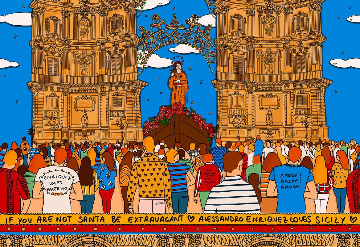 HookedOnWalls Enriquezland Santa Rosalia behang 25544 - LAB COLOUR THE WORLD