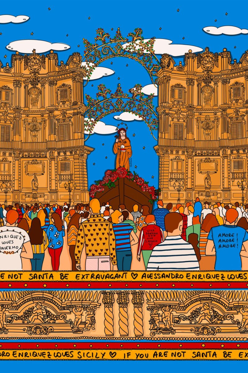 HookedOnWalls Enriquezland Santa Rosalia behang 25544 - LAB COLOUR THE WORLD