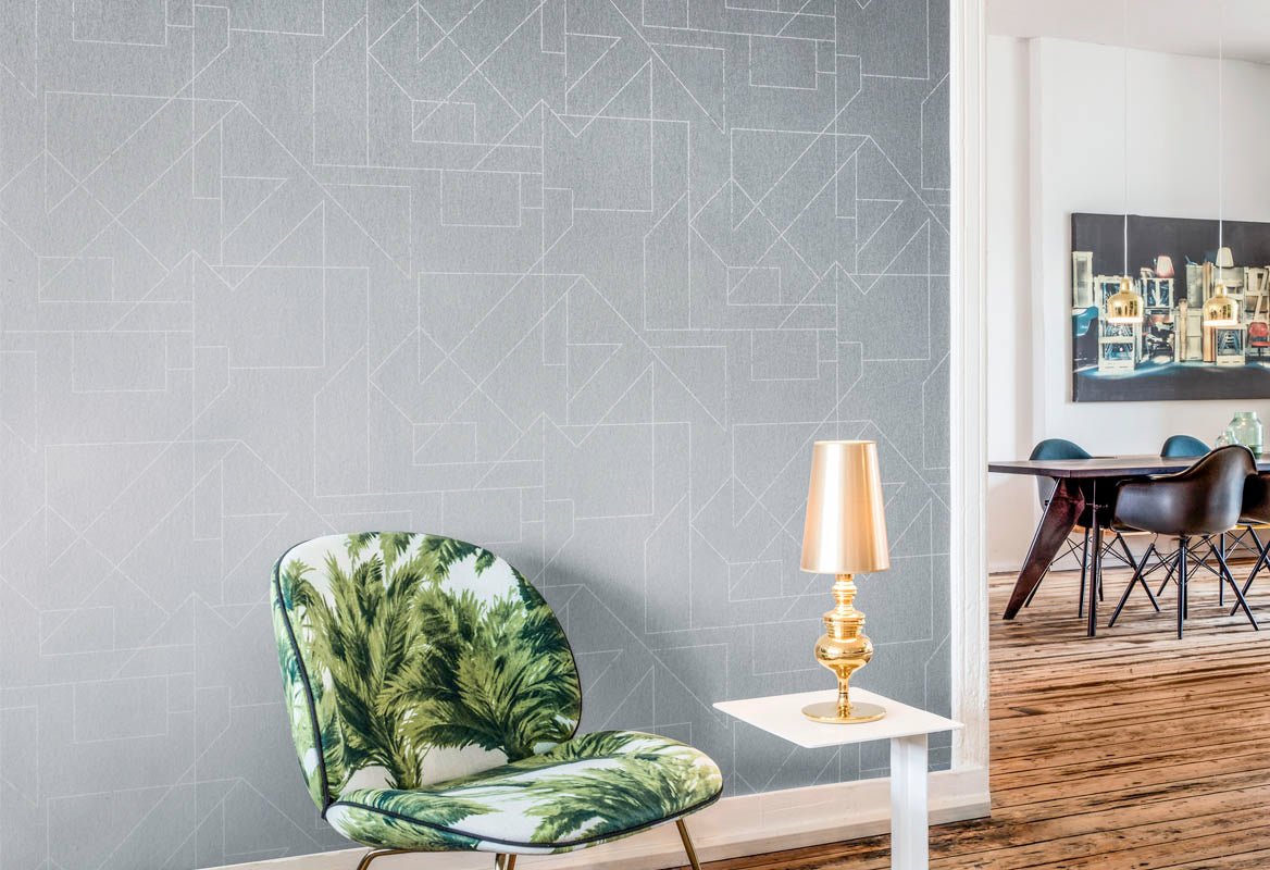 HookedOnWalls Gentle Groove Outline behang 66561 - LAB COLOUR THE WORLD