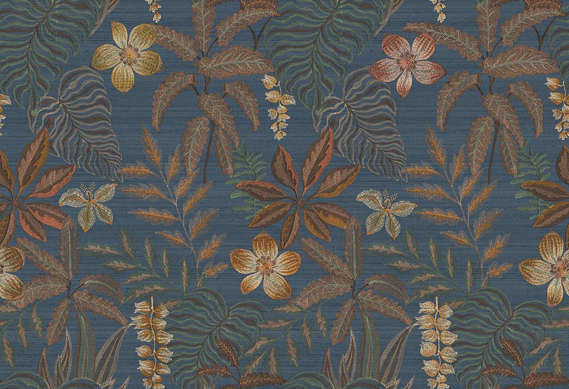HookedOnWalls JV 602 Jaipur Jardin Tropical - metallic behang 6800 - LAB COLOUR THE WORLD