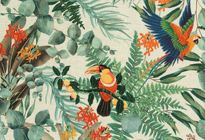 HookedOnWalls Lemuria Parrot behang 60620 - LAB COLOUR THE WORLD