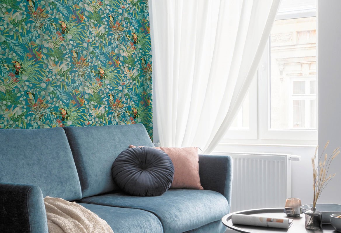 HookedOnWalls Lemuria Parrot behang 60621 - LAB COLOUR THE WORLD