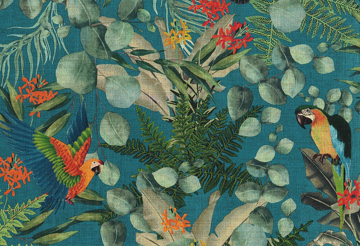 HookedOnWalls Lemuria Parrot behang 60622 - LAB COLOUR THE WORLD