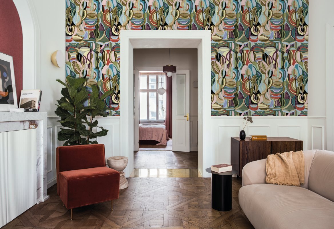 HookedOnWalls Linen Lyrics Eclettico behang 34741 - LAB COLOUR THE WORLD