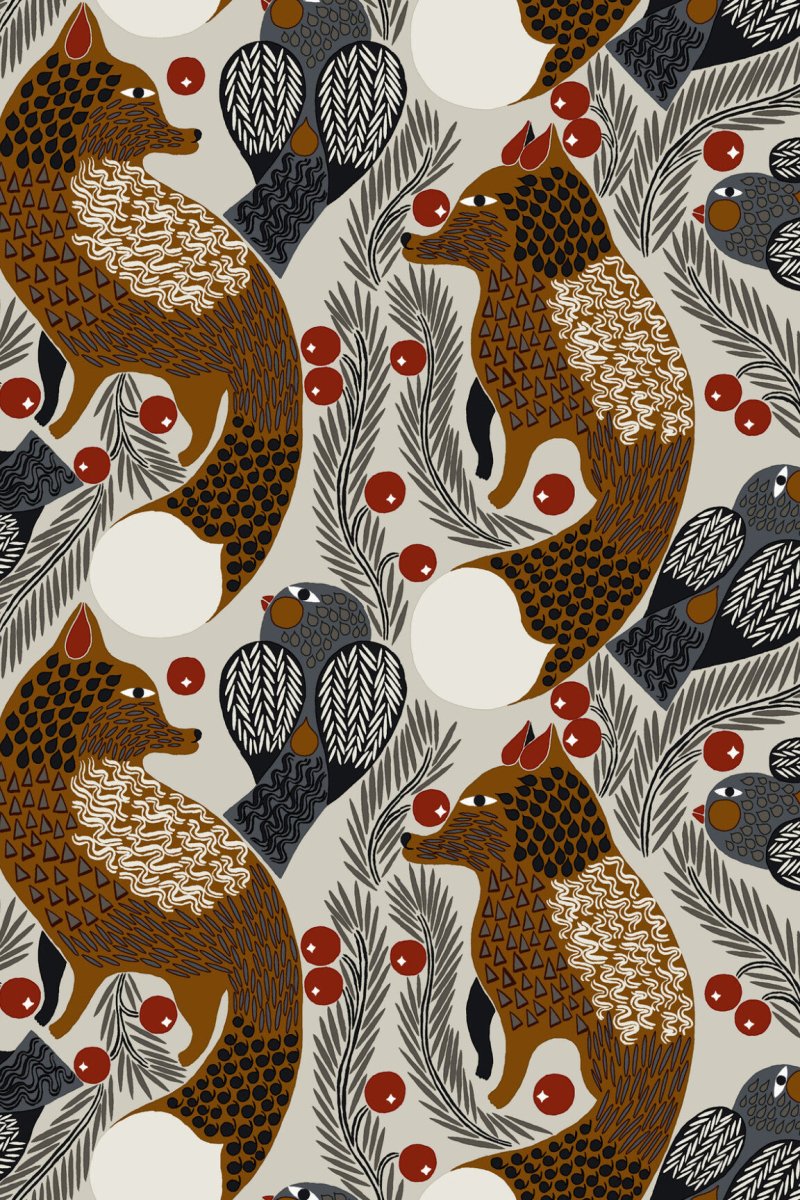 HookedOnWalls Marimekko Volume 06 Ketunmarja behang 25175 - LAB COLOUR THE WORLD