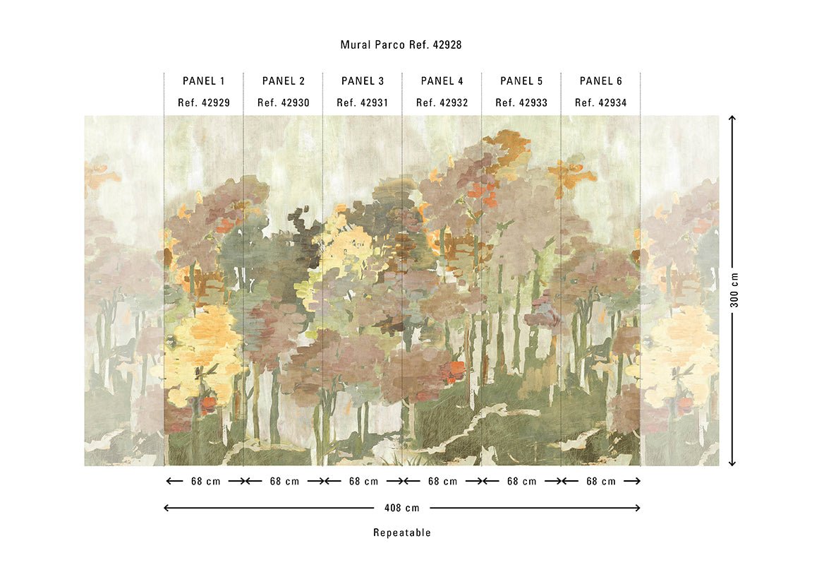 HookedOnWalls Milano Parco behang 42921 - LAB COLOUR THE WORLD