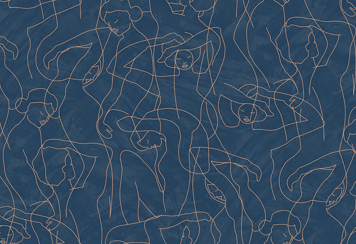 HookedOnWalls Silhouette Model Lines behang 34840 - LAB COLOUR THE WORLD