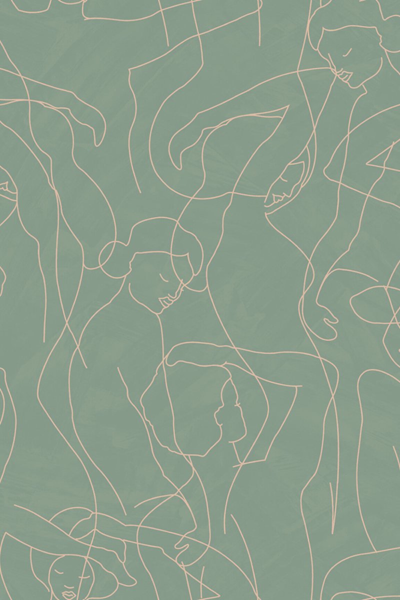 HookedOnWalls Silhouette Model Lines behang 34841 - LAB COLOUR THE WORLD