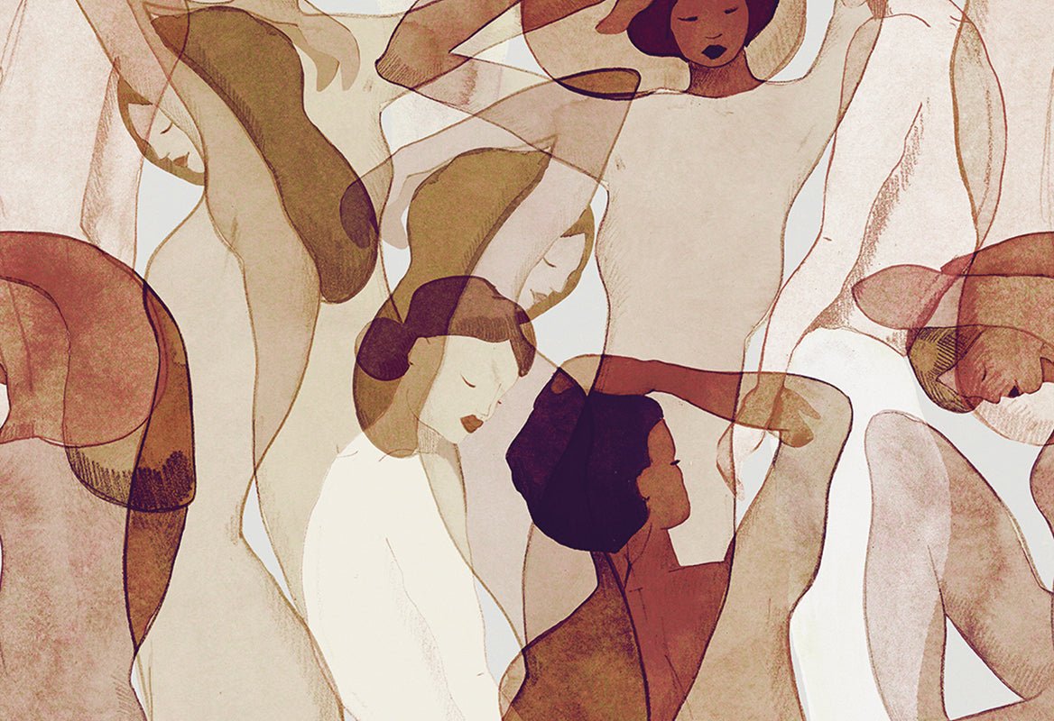 HookedOnWalls Silhouette Models behang 34870 - LAB COLOUR THE WORLD