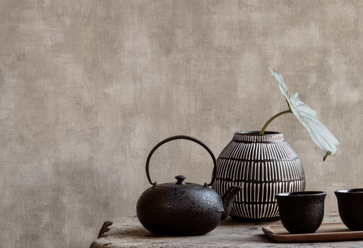 HookedOnWalls Tahiti Textile plain behang TA25005 - LAB COLOUR THE WORLD