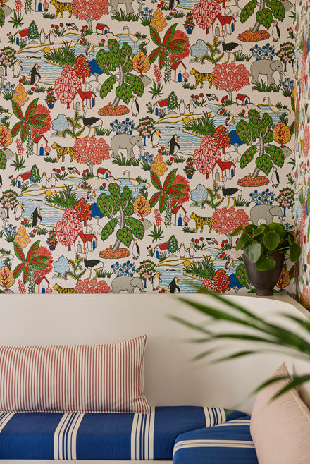 Little Greene Animal Kingdom Behang 0231ANATOMI