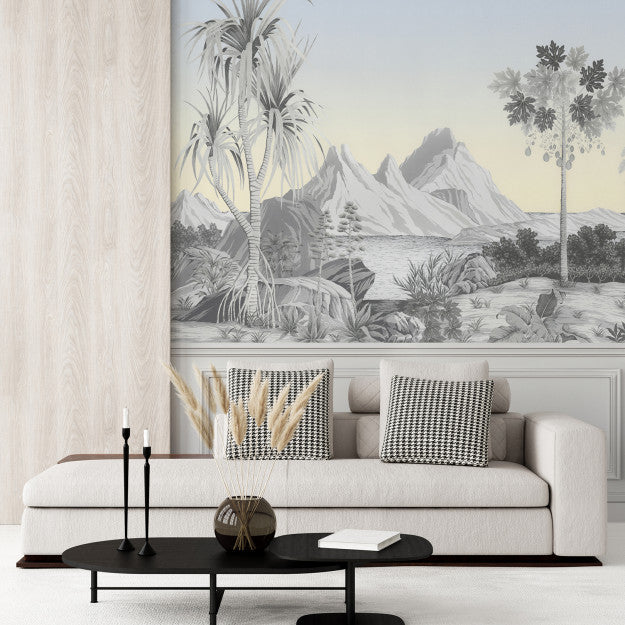Les Dominotiers Isle De France Grisaille Behang DOM 602