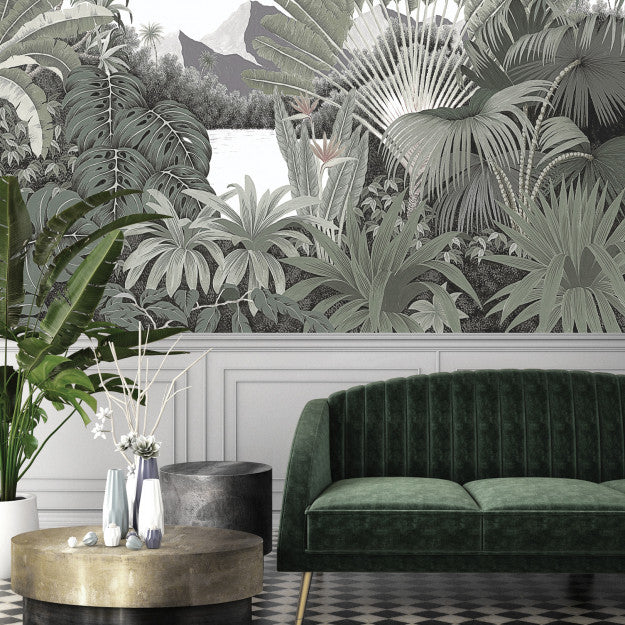 Les Dominotiers Itaya Green Behang DOM 504