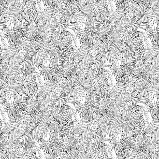 Les Dominotiers Jungle Island Black & White Behang DOM 142-1