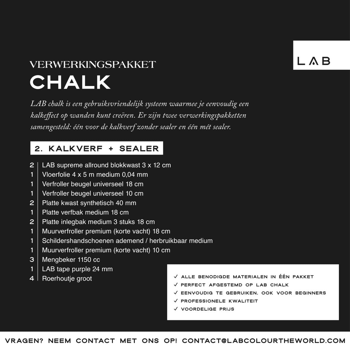 kalkverf verwerkingspakket - LAB COLOUR THE WORLD