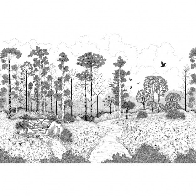 Les Dominotiers La Biche Aux Bois Behang DOM 800